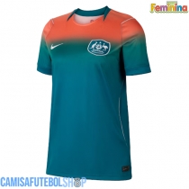 Camisa de time de futebol Austrália Replicas 2º Equipamento Feminina Mundo 2026 Manga Curta